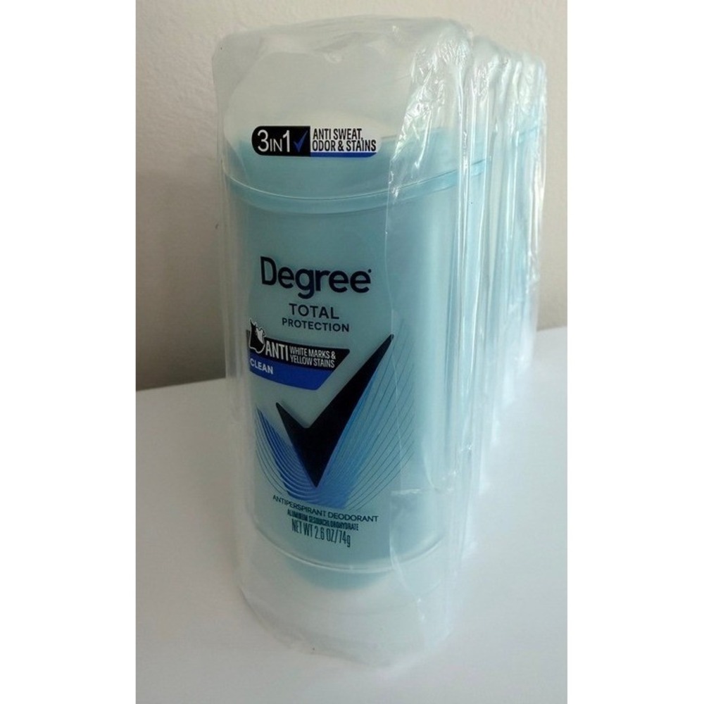 Degree Antiperspirant Deodorant Womens 6 Pack 2.6oz Blue Clean 3-in-1 NWT